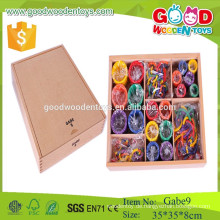 GABE 9 Holzkreis Spielzeug Froebel Geschenke Vorschule Gabe pädagogisches Spielzeug für Kind